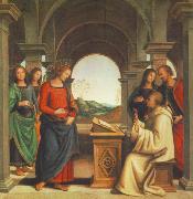 PERUGINO, Pietro The Vision of St. Bernard af Spain oil painting artist